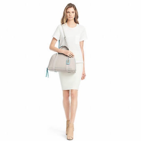 Coach Bleeker Preston Edgepaint Cream/Blue Shoulder/Crossbody Bag - Picture 1 of 11